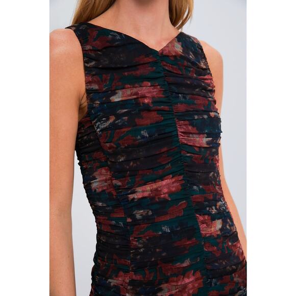 TUCKERNUCK Persimmon Floral Chiffon Eloise Dress Size 8 NWT - Picture 7 of 8